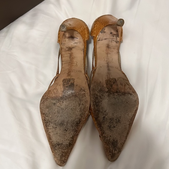 Over the shoulder Bebe Bag & Gorgeous Bebe leatherkitten heels size 8.5 - - Picture 7 of 13